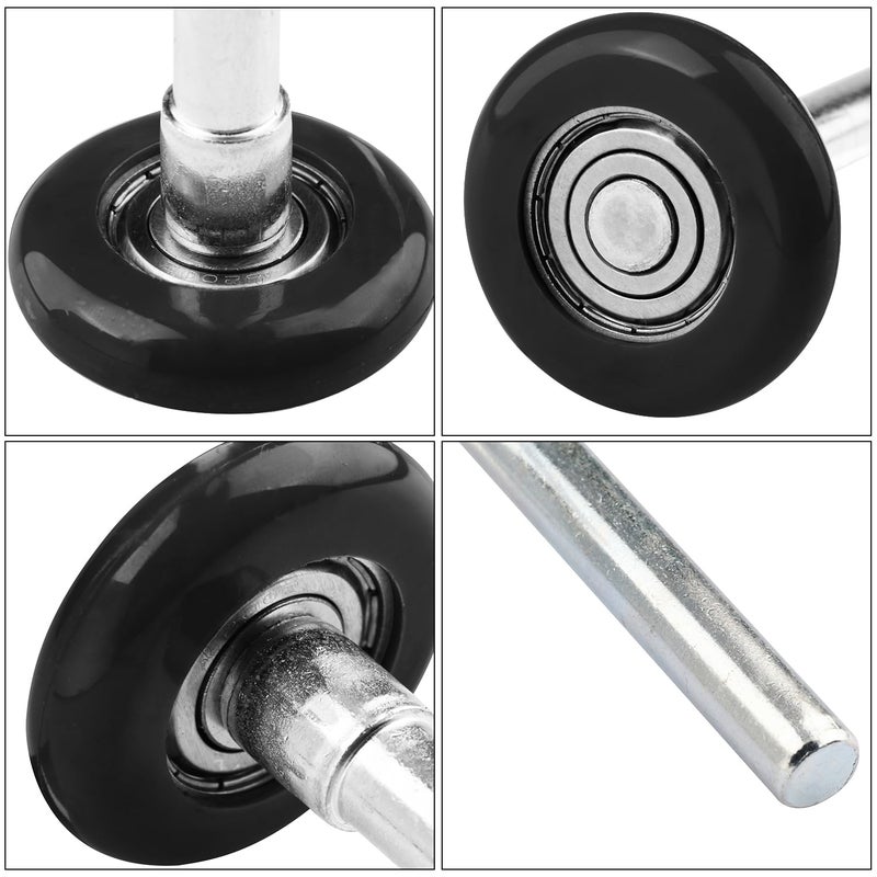 GENHAKON 12 Pack 1.8 Inch Nylon Sealed Garage Door Rollers, Quiet/Durable and High Load, High Performance Bearing, Black, by GENHAKON. - Image 3